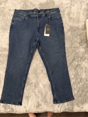 Mens 42x30 Athletic Fit Captain Midnight Blue Denim